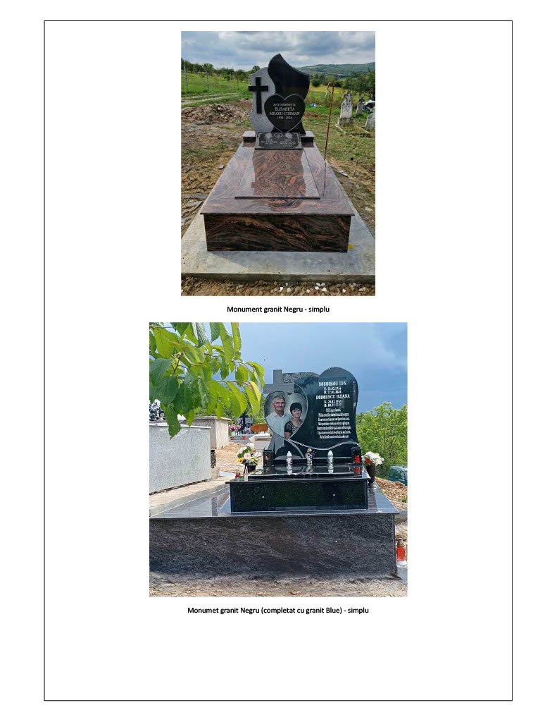 Ansamblu funerar prezentat pentru comparație