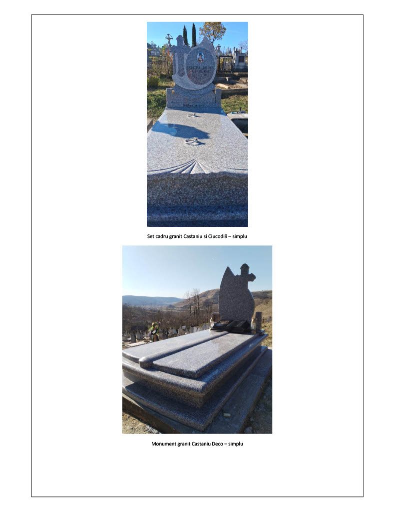 Exemplu de monument funerar și configurație